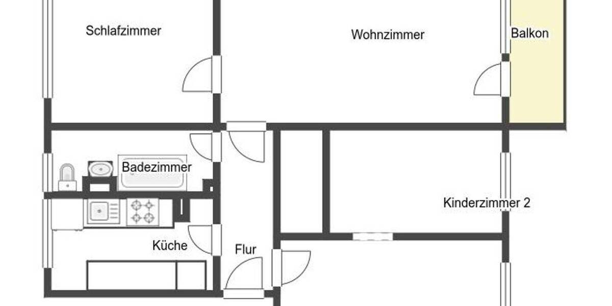 Etagenwohnung Magdeburg Stadtfeld Ost - 3 Zimmer, 69 m&sup2;, 140.000&euro; | Angebot:26229579