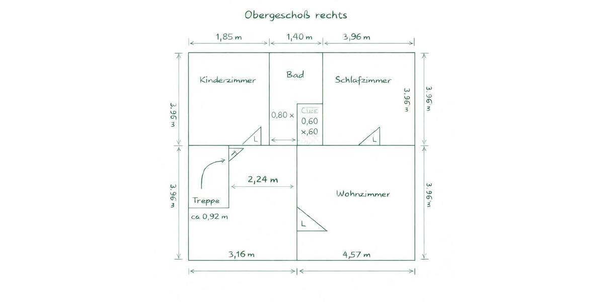 Dachgeschoßwohnung Egeln - 3 Zimmer, 60 m&sup2;, 425&euro; | Angebot:25178554