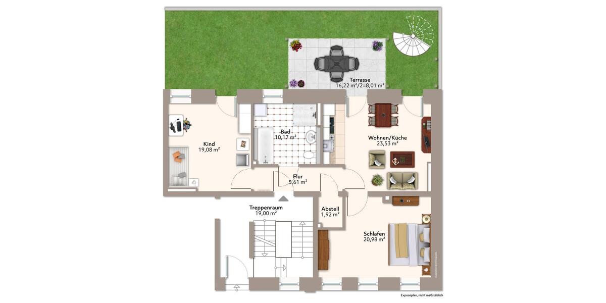 Erdgeschoßwohnung Magdeburg Beyendorf-Sohlen - 3 Zimmer, 89 m&sup2;, 894&euro; | Angebot:24428114