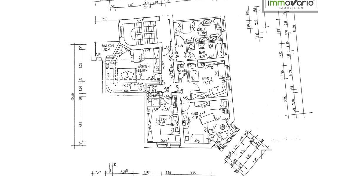 Etagenwohnung Magdeburg Alte Neustadt - 4 Zimmer, 111 m&sup2;, 831&euro; | Angebot:23815804