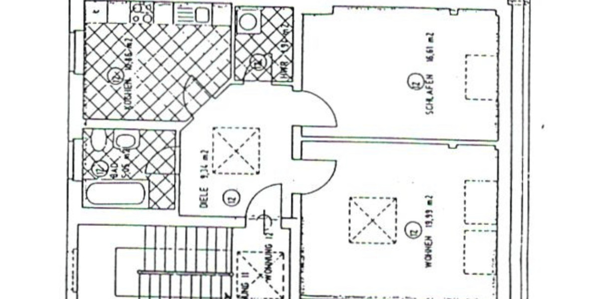 Etagenwohnung Magdeburg Sudenburg - 2 Zimmer, 64 m&sup2;, 360&euro; | Angebot:26616482