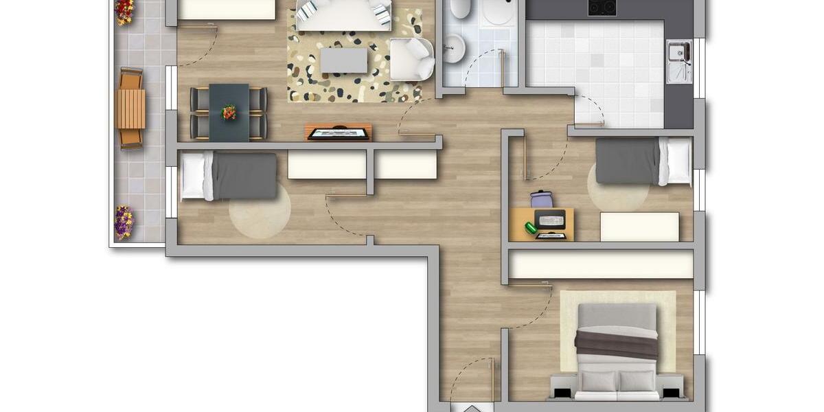 Etagenwohnung Magdeburg Großer Silberberg - 4 Zimmer, 90 m&sup2;, 678&euro; | Angebot:26660657