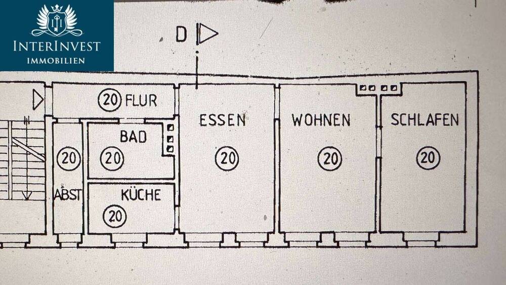 Etagenwohnung Magdeburg Alte Neustadt - 3 Zimmer, 58 m&sup2;, 99.000&euro; | Angebot:26080161