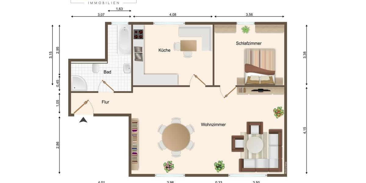Erdgeschoßwohnung Magdeburg Diesdorf - 2 Zimmer, 72 m&sup2;, 550&euro; | Angebot:26477925