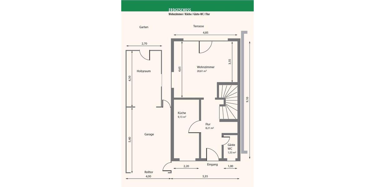 Reihenhaus Magdeburg Brückfeld - 4 Zimmer, 100 m&sup2;, 338.000&euro; | Angebot:26214074