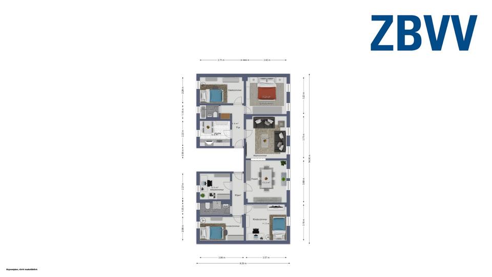 Etagenwohnung Magdeburg Brückfeld - 7 Zimmer, 129 m&sup2;, 889&euro; | Angebot:26660659
