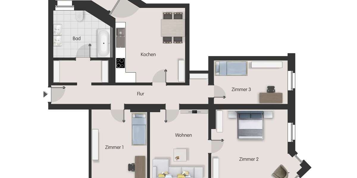 Etagenwohnung Magdeburg Beyendorf-Sohlen - 4 Zimmer, 105 m&sup2;, 945&euro; | Angebot:20866209