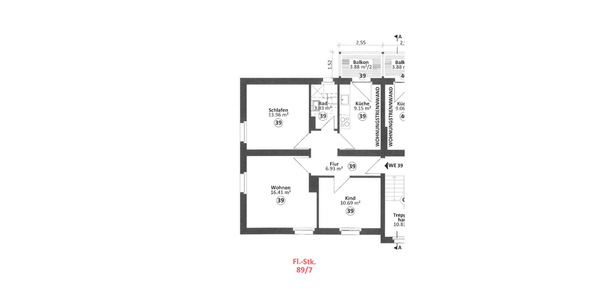 Etagenwohnung Magdeburg Barleber See - 3 Zimmer, 67 m&sup2;, 487&euro; | Angebot:26991988