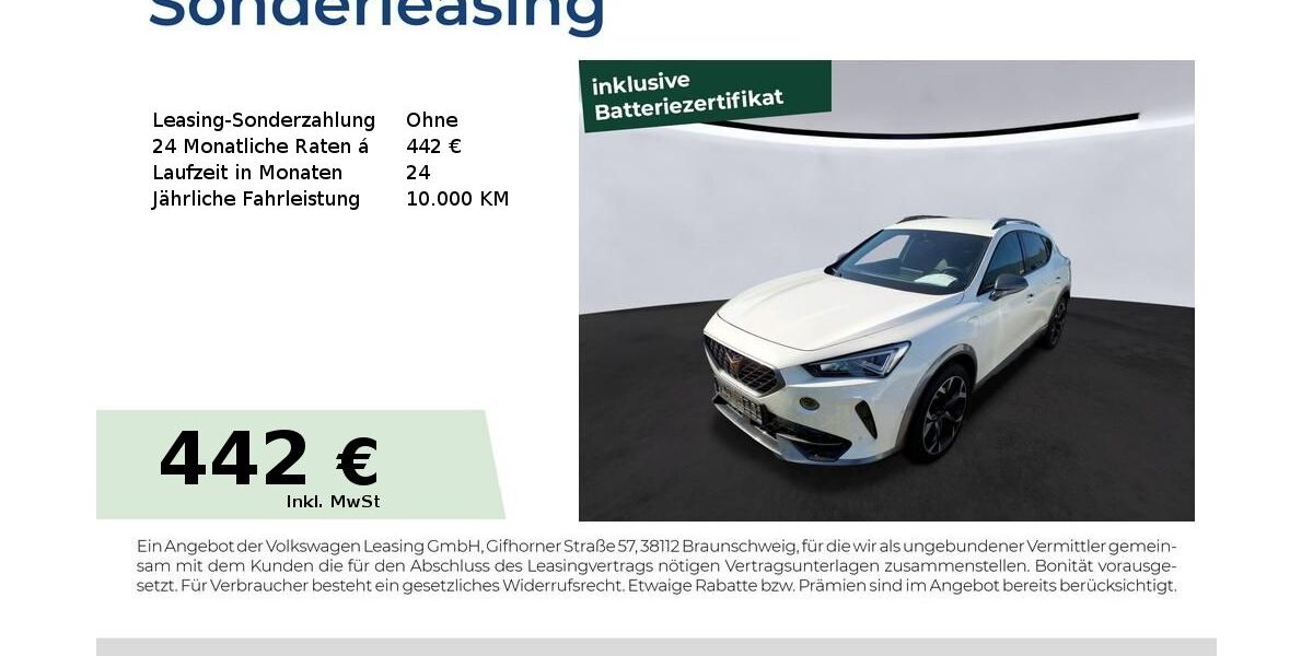 Cupra Formentor 60.200 km 24.670 &euro; Magdeburg 39118