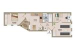 Etagenwohnung Magdeburg Nordwest - 3 Zimmer, 69 m&sup2;, 618&euro; | Angebot:26576540