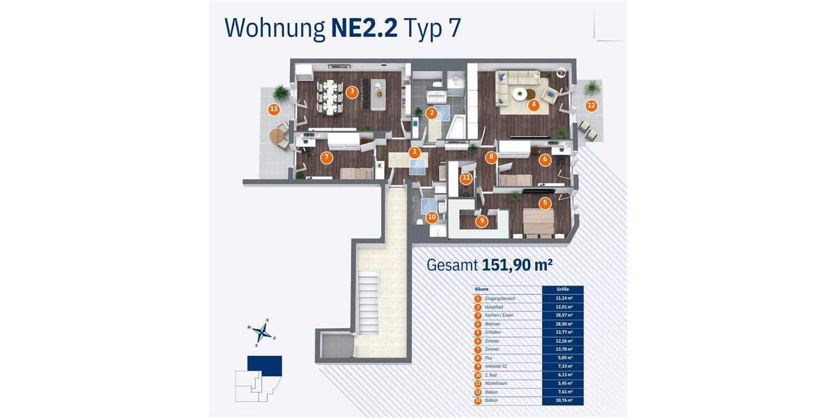 Etagenwohnung Magdeburg / Buckau Buckau - 5 Zimmer, 151 m&sup2;, 729.120&euro; | Angebot:25708780