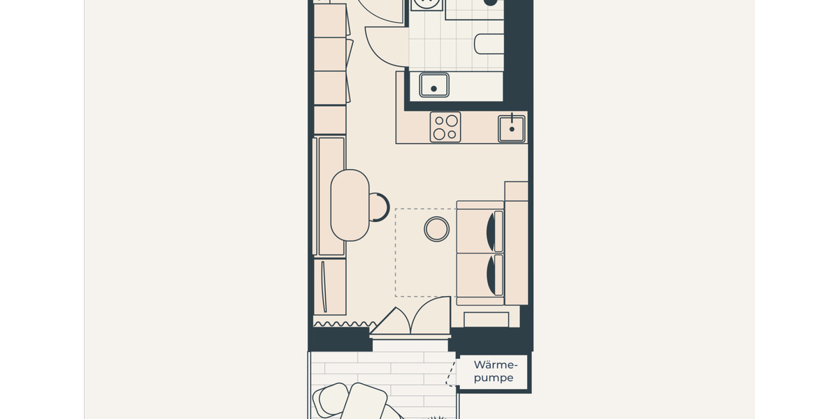 Etagenwohnung Magdeburg Leipziger Straße - 1 Zimmer, 35 m&sup2;, 1.200&euro; | Angebot:23544922