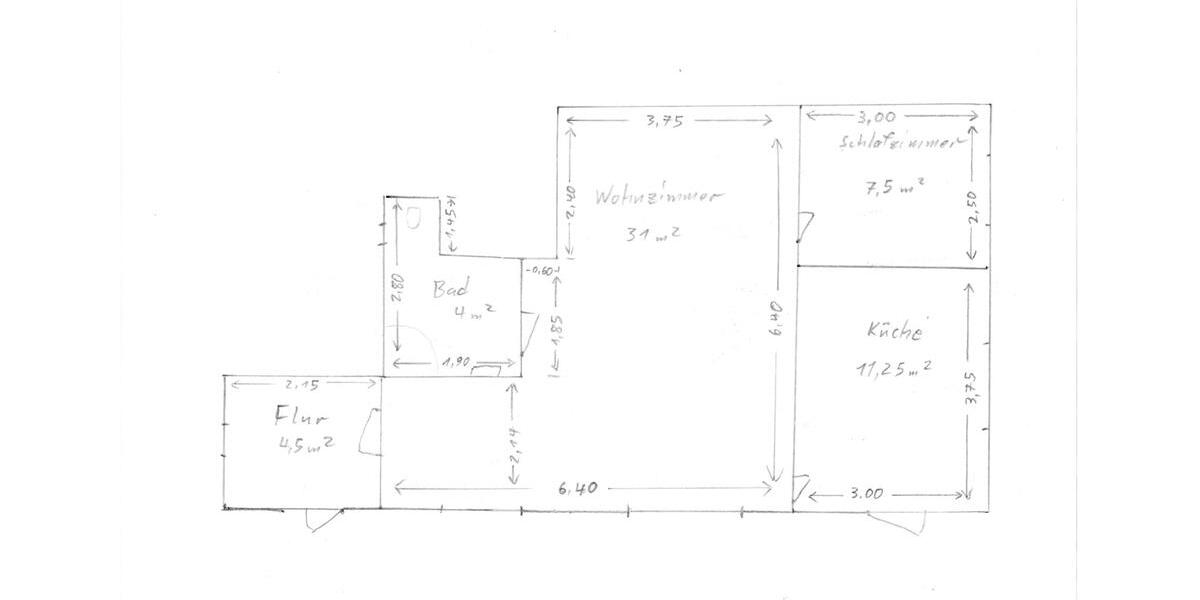 Erdgeschoßwohnung Erxleben - 1.5 Zimmer, 59 m&sup2;, 350&euro; | Angebot:26003573