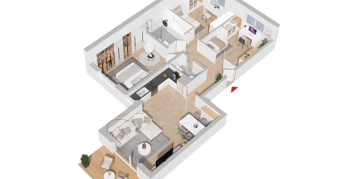 Etagenwohnung Magdeburg Fermersleben - 3 Zimmer, 379.000&euro; | Angebot:25957491