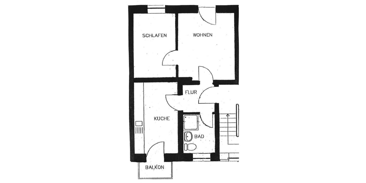 Etagenwohnung Magdeburg Hopfengarten - 2 Zimmer, 44 m&sup2;, 370&euro; | Angebot:25345037