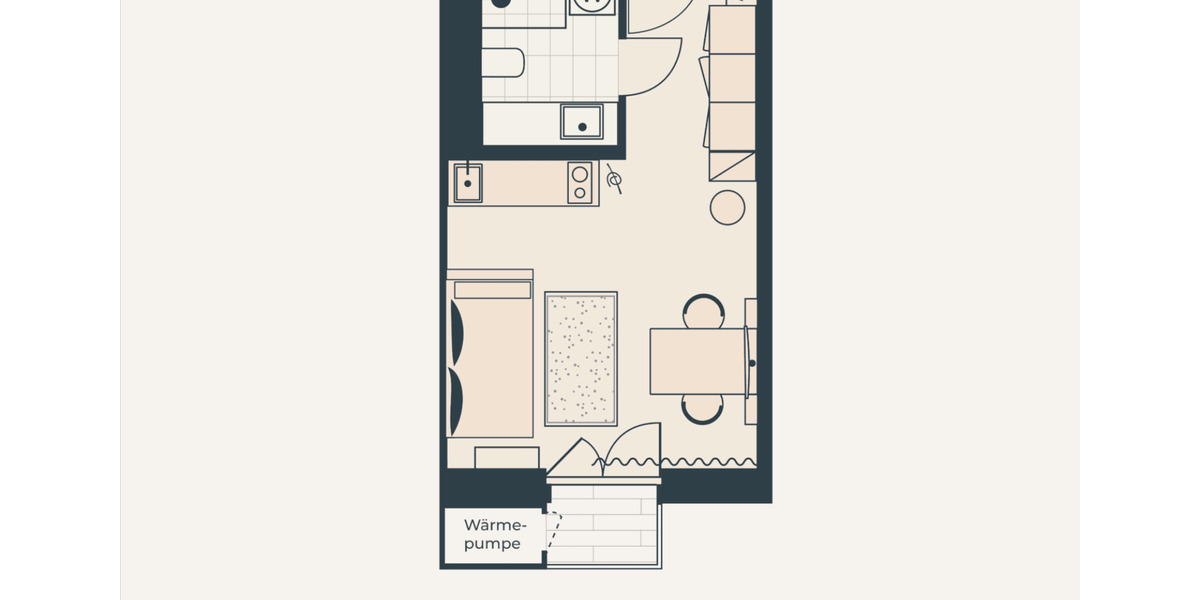 Etagenwohnung Magdeburg Leipziger Straße - 1 Zimmer, 25 m&sup2;, 855&euro; | Angebot:23552284