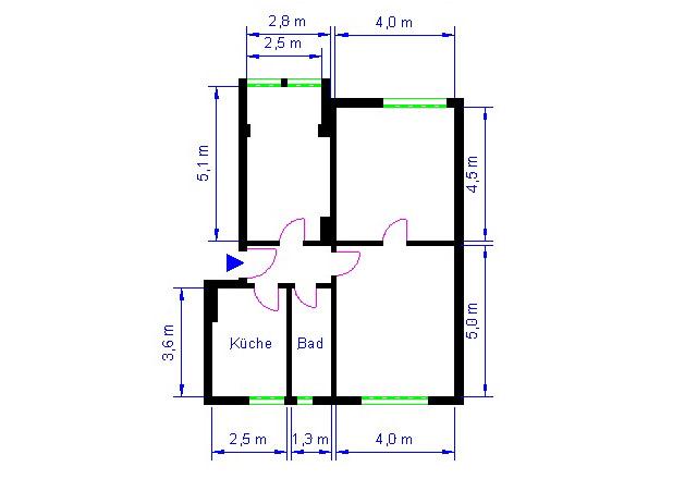 Etagenwohnung Magdeburg Neue Neustadt - 3 Zimmer, 69 m&sup2;, 426&euro; | Angebot:26381105