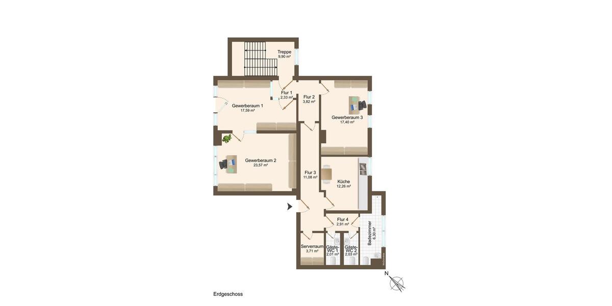 Gewerbeobjekt Magdeburg Neue Neustadt - 1.268&euro; | Angebot:26297378