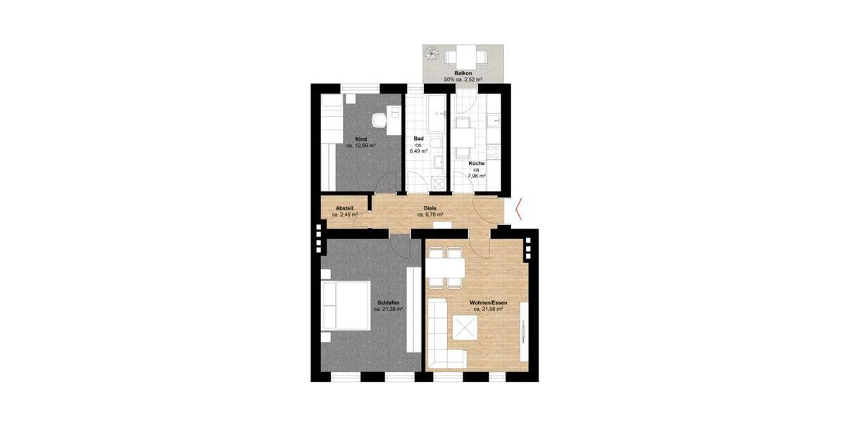 Erdgeschoßwohnung Magdeburg Nordwest - 3 Zimmer, 97 m&sup2;, 630&euro; | Angebot:25350271