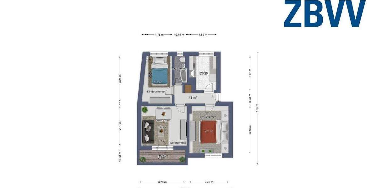 Zimmer Magdeburg Cracau - 3 Zimmer, 71 m&sup2;, 469&euro; | Angebot:25750167