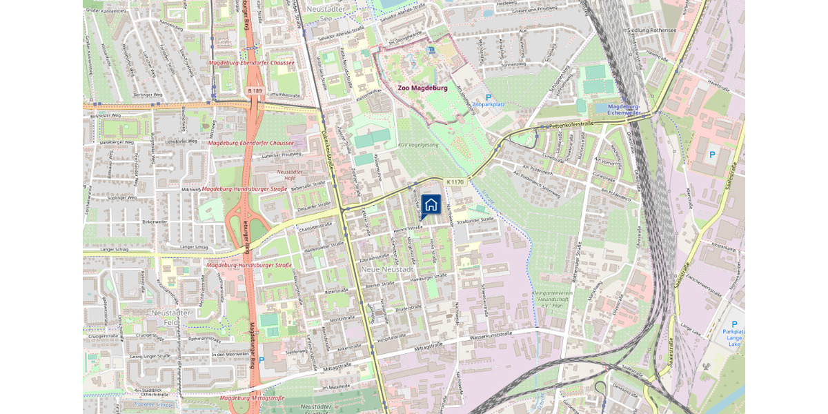 Dachgeschoßwohnung Magdeburg Neue Neustadt - 2 Zimmer, 45 m&sup2;, 374&euro; | Angebot:24698918