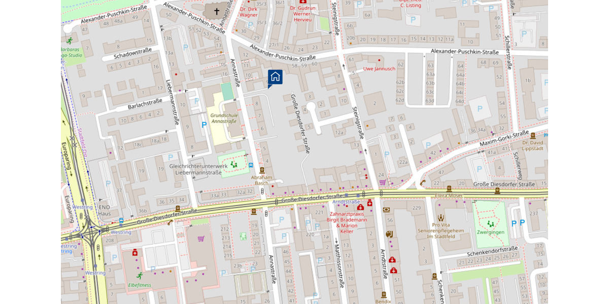 Erdgeschoßwohnung Magdeburg Nordwest - 2 Zimmer, 33 m&sup2;, 297&euro; | Angebot:25756286