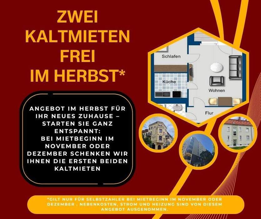 Top Angebot im Herbst, zwei kaltmieten frei - Wohnen in der Neustadt! 2 zimmer