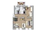 Etagenwohnung Magdeburg Sudenburg - 3 Zimmer, 57 m&sup2;, 381&euro; | Angebot:26673530