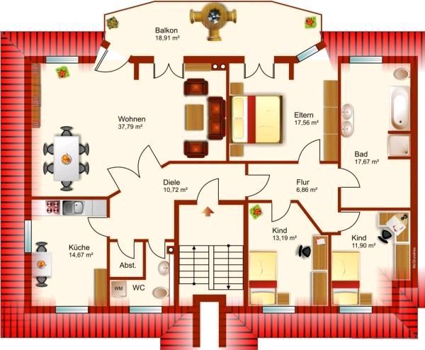 Dachgeschoßwohnung Magdeburg Lemsdorf - 4 Zimmer, 146 m&sup2;, 410.000&euro; | Angebot:24764324