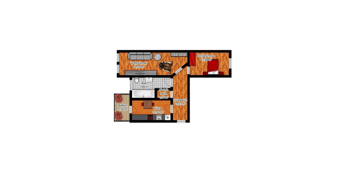 Etagenwohnung Magdeburg Leipziger Straße - 2 Zimmer, 63 m&sup2;, 414&euro; | Angebot:26660653