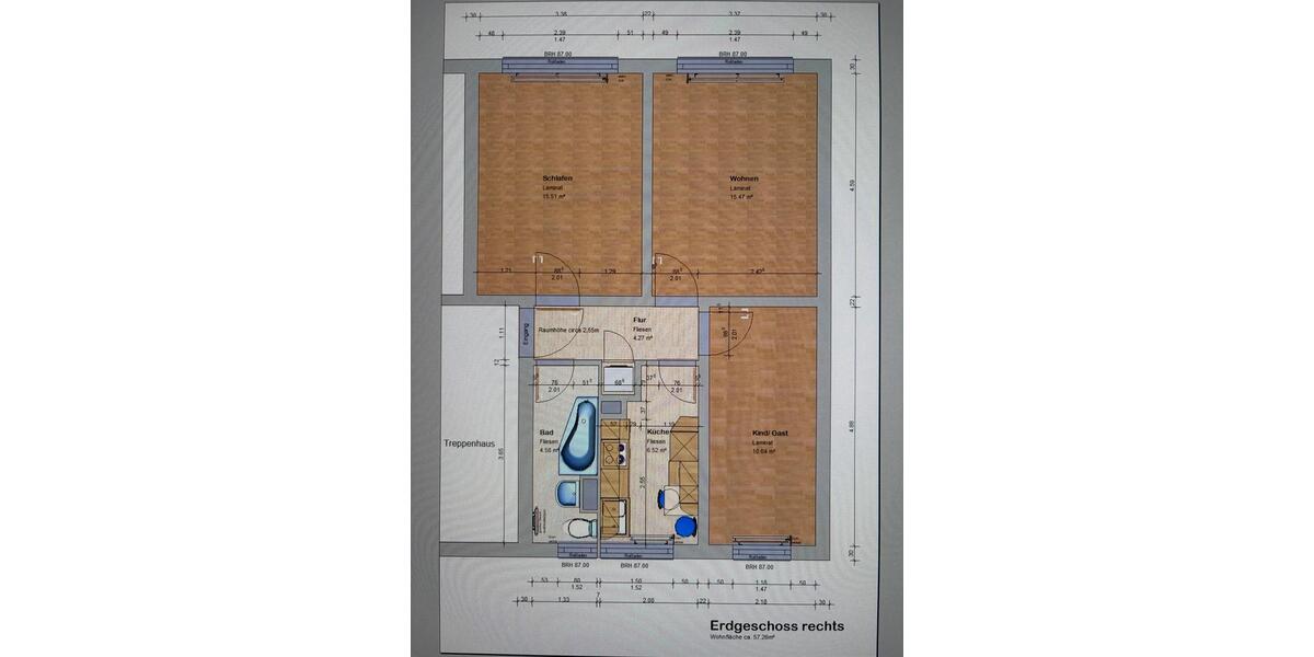 Erdgeschoßwohnung Gommern - 3 Zimmer, 57 m&sup2;, 55.000&euro; | Angebot:26086735