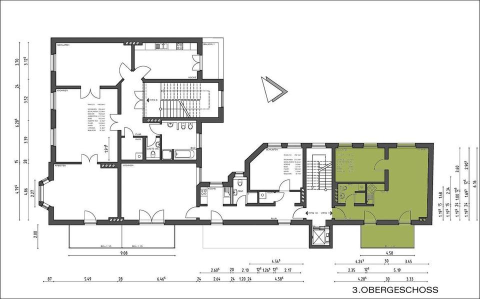 Etagenwohnung Magdeburg Brückfeld - 2 Zimmer, 55 m&sup2;, 707&euro; | Angebot:26460988