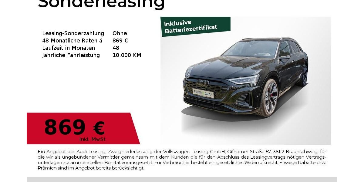 Audi Q8 e-tron 16.900 km 79.990 € Magdeburg 39126