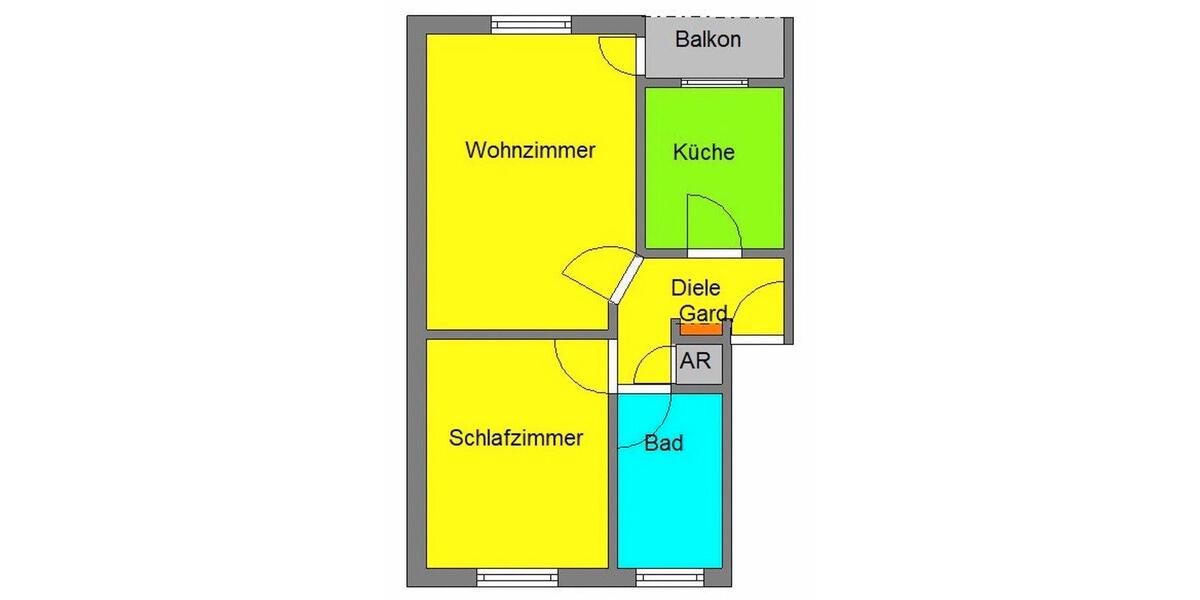 Etagenwohnung Magdeburg Hopfengarten - 2 Zimmer, 60 m&sup2;, 445&euro; | Angebot:26313568