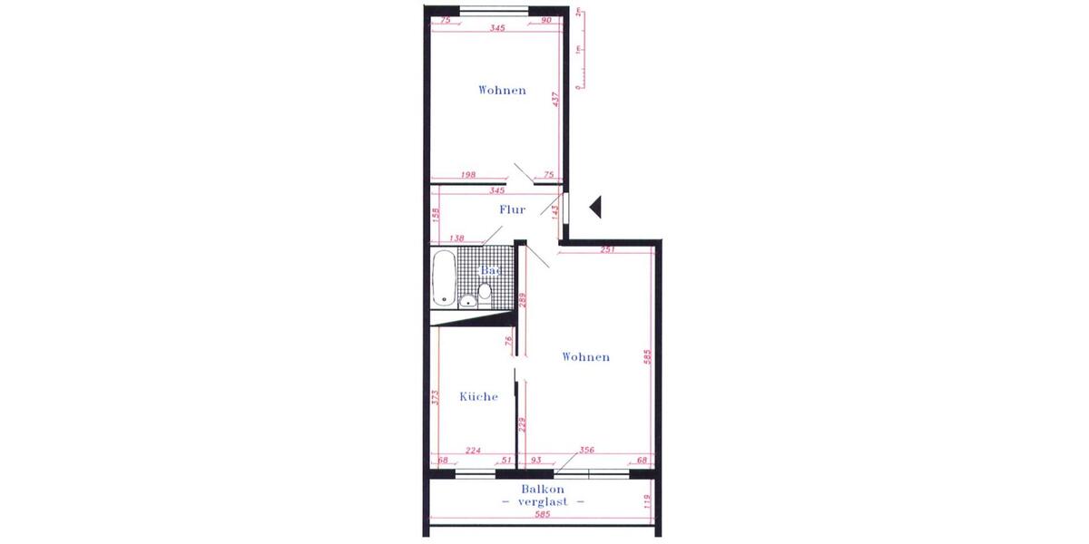 Etagenwohnung Wolmirstedt - 2 Zimmer, 55 m&sup2;, 383&euro; | Angebot:23295620