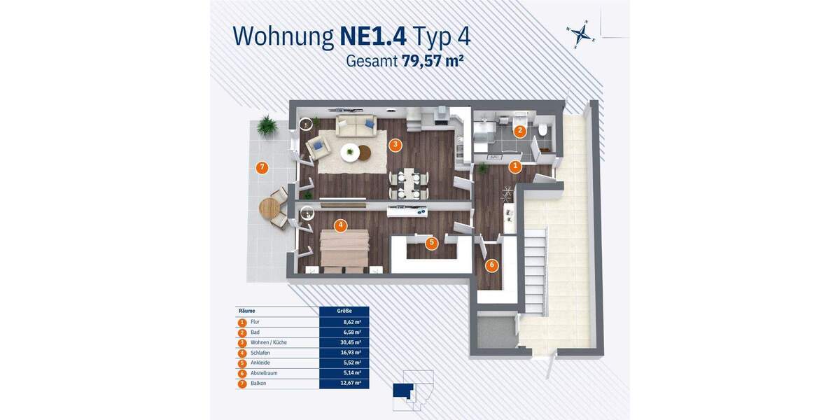 Etagenwohnung Magdeburg / Buckau Buckau - 2 Zimmer, 79 m&sup2;, 385.915&euro; | Angebot:25708765