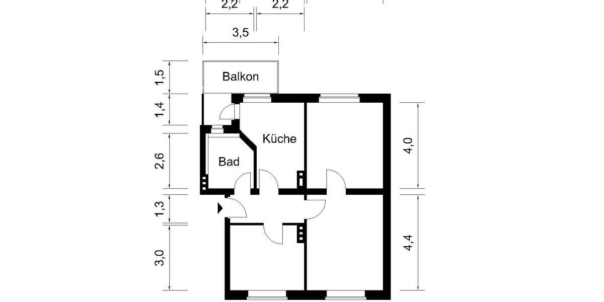 Etagenwohnung Magdeburg Diesdorf - 3 Zimmer, 61 m&sup2;, 578&euro; | Angebot:26443920