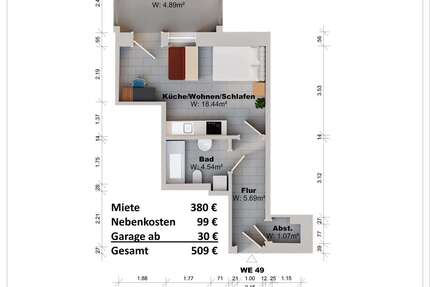 Wohnung Magdeburg Alte Neustadt - 1 Zimmer, 35 m&sup2;, 380&euro; | Angebot:27096487