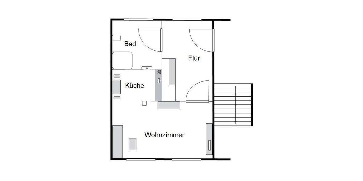 Erdgeschoßwohnung Magdeburg Beyendorf-Sohlen - 1 Zimmer, 42 m&sup2;, 430&euro; | Angebot:25930761