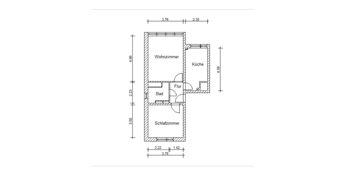 Erdgeschoßwohnung Magdeburg Alte Neustadt - 2 Zimmer, 48 m&sup2;, 352&euro; | Angebot:26614492