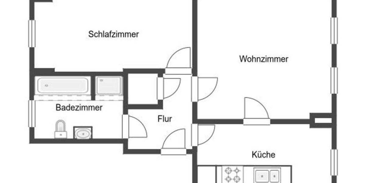Etagenwohnung Magdeburg Buckau - 2 Zimmer, 51 m&sup2;, 75.000&euro; | Angebot:25898317