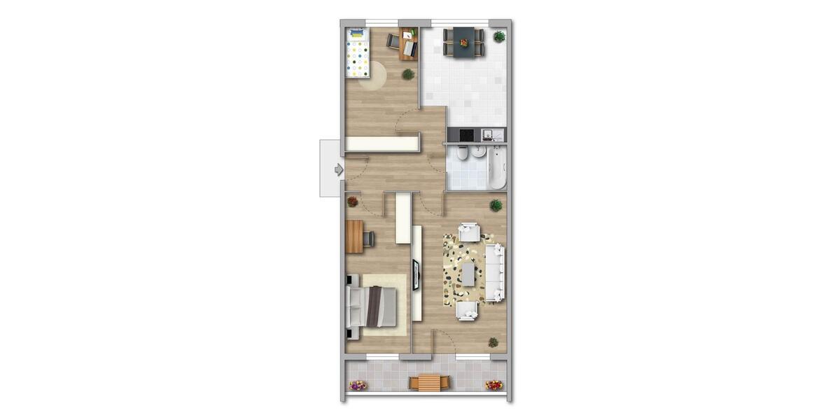 Etagenwohnung Magdeburg Alt Olvenstedt - 3 Zimmer, 69 m&sup2;, 514&euro; | Angebot:25751587
