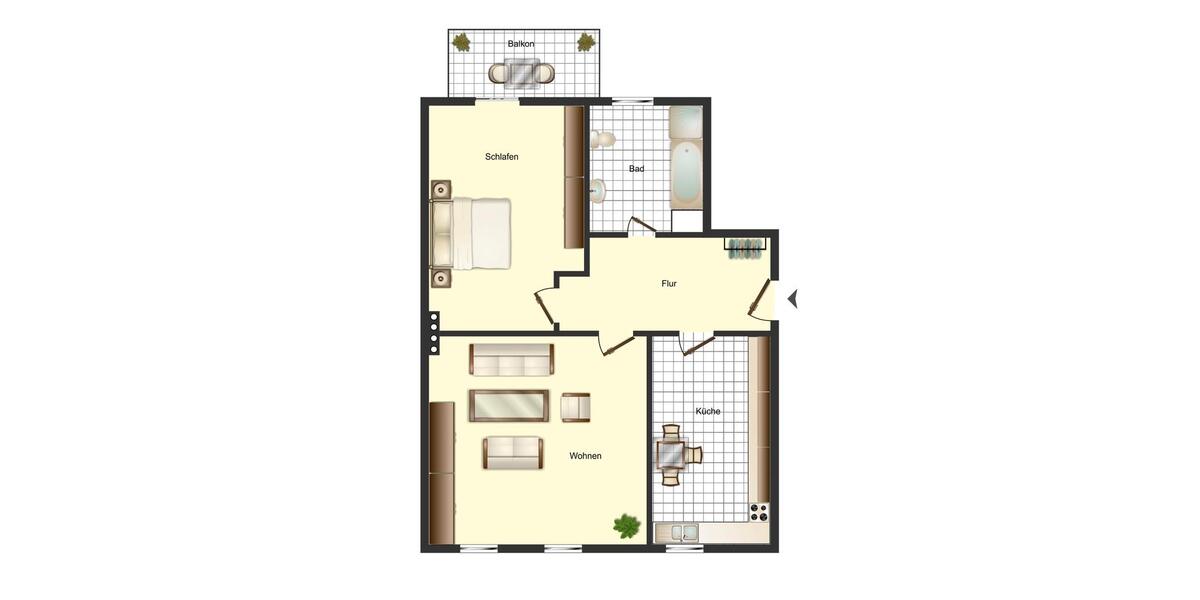 Dachgeschoßwohnung Calbe (Saale) - 2 Zimmer, 69 m&sup2;, 345&euro; | Angebot:26545365