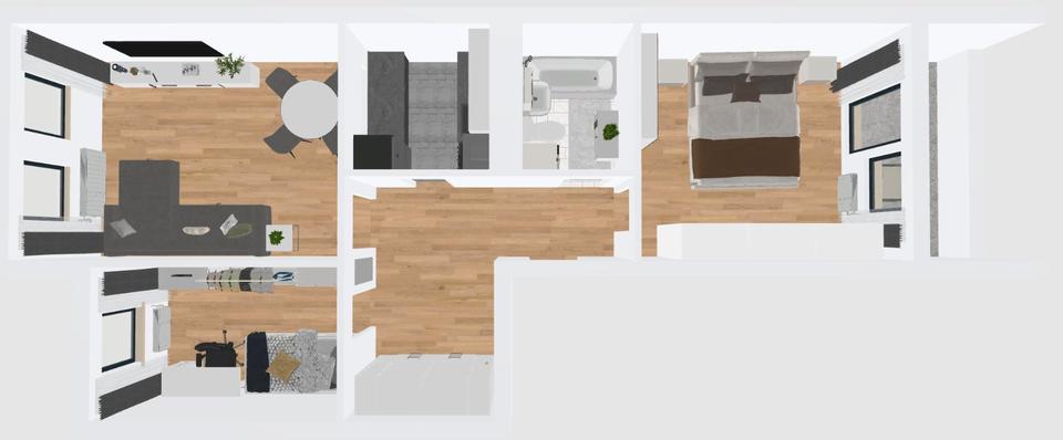 Etagenwohnung Magdeburg Alt Olvenstedt - 3 Zimmer, 58 m&sup2;, 529&euro; | Angebot:26701998