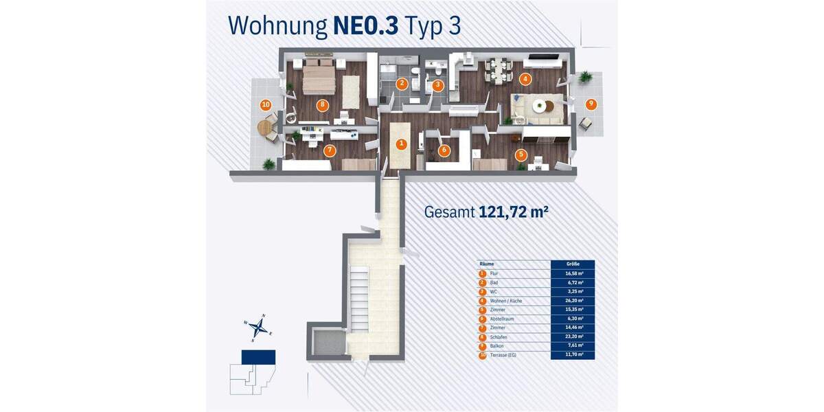 Etagenwohnung Magdeburg / Buckau Buckau - 4 Zimmer, 121 m&sup2;, 559.912&euro; | Angebot:25749010