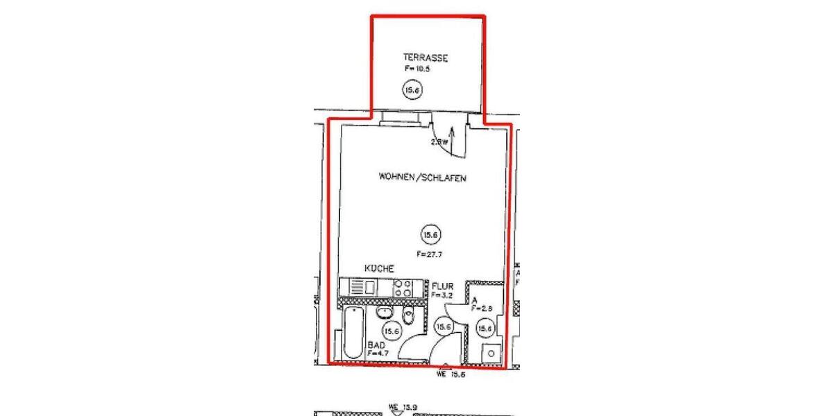 Erdgeschoßwohnung Magdeburg Diesdorf - 1 Zimmer, 45 m&sup2;, 92.500&euro; | Angebot:27016222