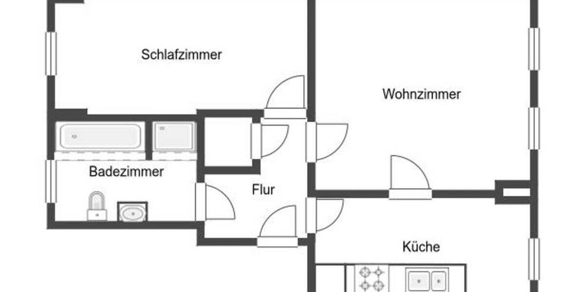 Etagenwohnung Magdeburg Buckau - 2 Zimmer, 52 m&sup2;, 75.000&euro; | Angebot:26229561