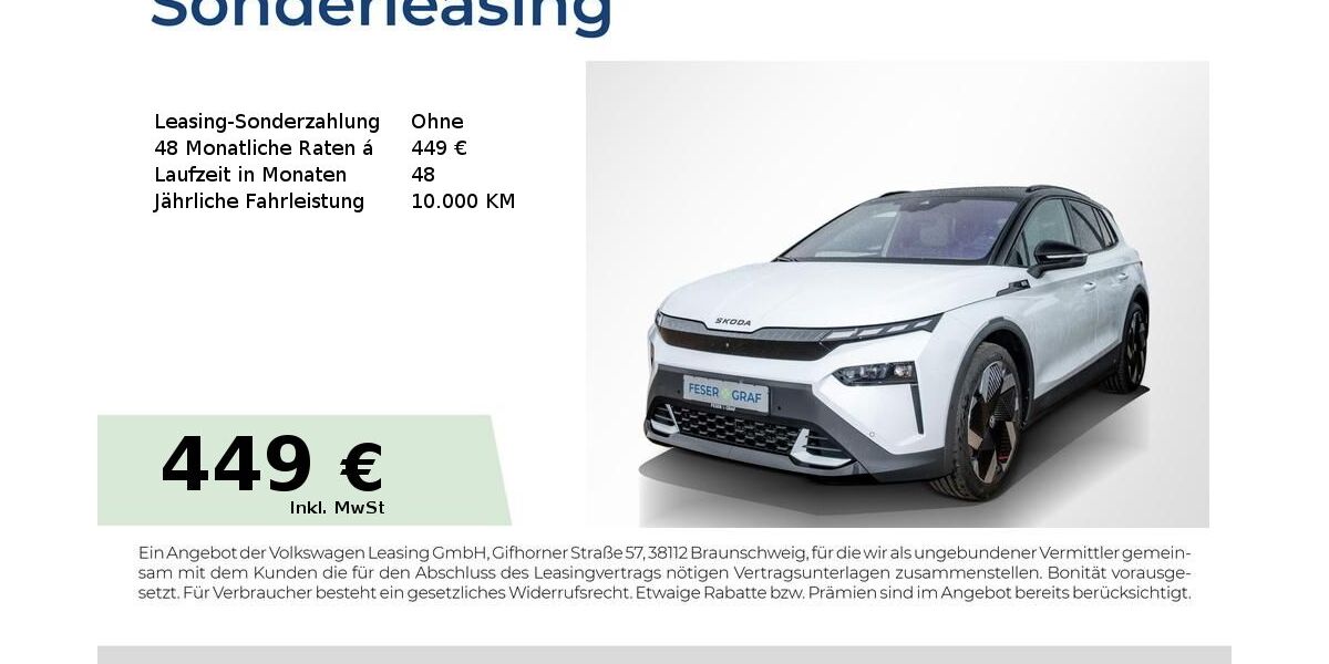 Skoda Elroq 2.500 km 46.980 € Magdeburg 39118