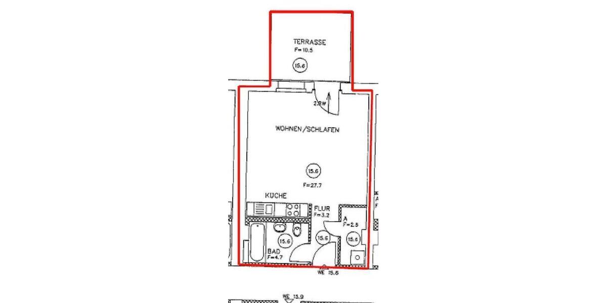 Erdgeschoßwohnung Magdeburg Diesdorf - 1 Zimmer, 45 m&sup2;, 97.000&euro; | Angebot:27016222