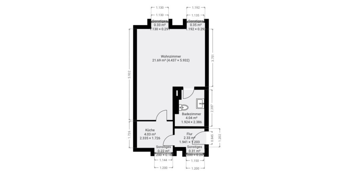 Erdgeschoßwohnung Magdeburg Hopfengarten - 1 Zimmer, 33 m&sup2;, 235&euro; | Angebot:25936543
